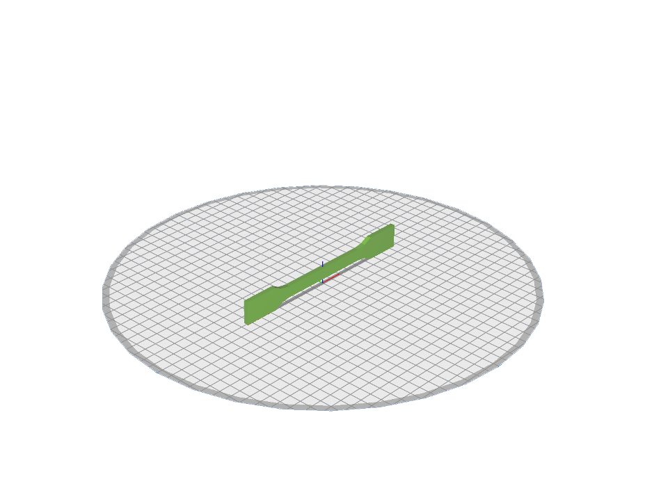 tensile specimen X direction