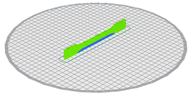 tensile specimen X direction