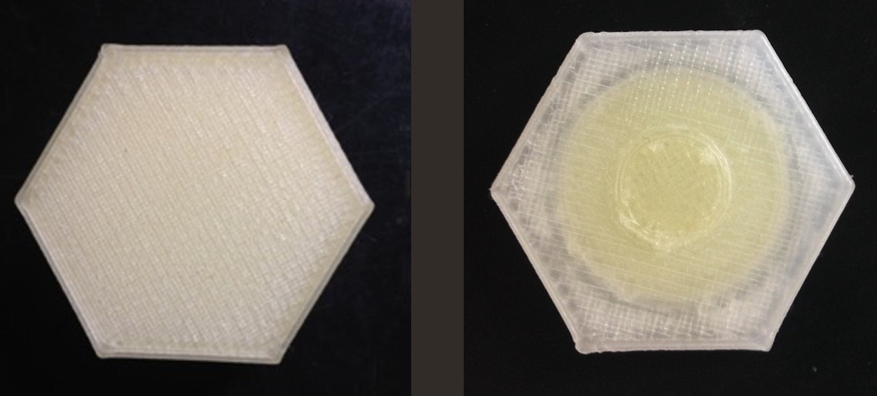 FGF Fused Granulate Febrication FGM Fused Granulate Modeling FGF Fused Granulate Febrication FGM Fused Granulate Modeling Multi-material part example BVOH TPE 45 ShA shore A flexible material