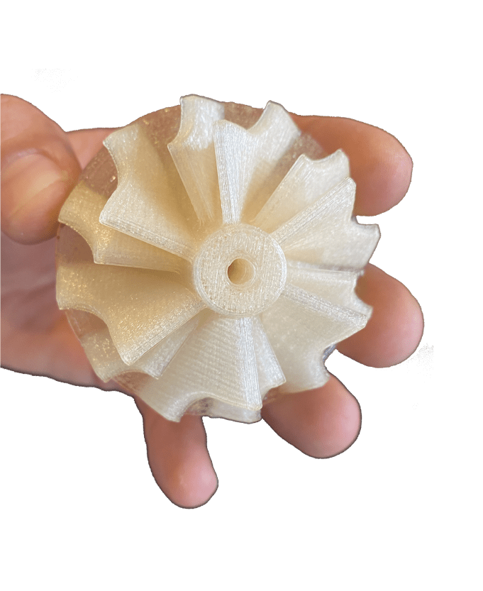 3D printed ceramic part in Aluminum oxide using ceramic injection molding feedstock MIM PIM CIM