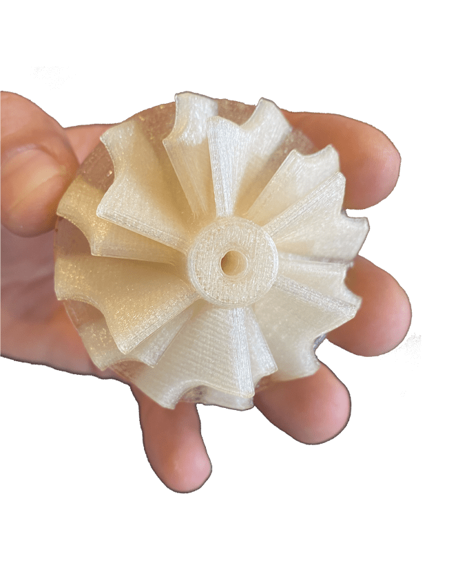 FGF Fused Granulate Modeling FGM Fused Granulate Modeling 3D printed ceramic part in Aluminum oxide using ceramic injection molding feedstock MIM PIM CIM