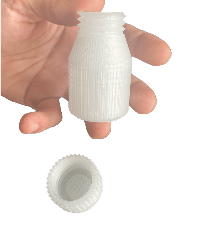 3D printed ceramic part in Aluminum oxide using ceramic injection molding feedstock MIM PIM CIM