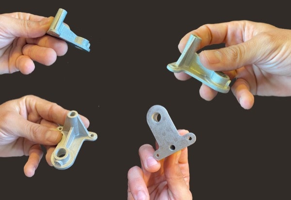Metal alloy MIM CIM 3D printed bracket industrial material pellets direct 3D printing Ceramic injection molding