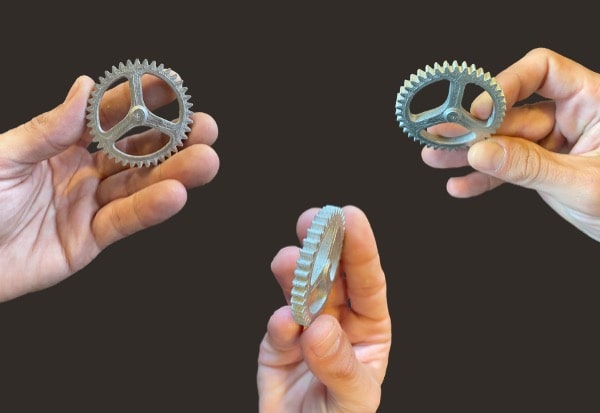 Metal alloy MIM CIM 3D printed gear industrial material pellets direct 3D printing Ceramic injection molding