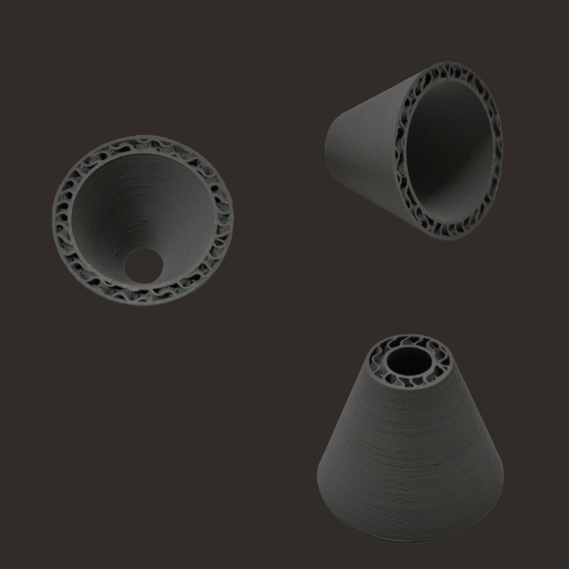 FGF Fused Granulate Febrication FGM Fused Granulate Modeling échangeur de chaleur en acier inoxydable Pollen AM mim métal cim céramique technique impression 3D imprimante 3D granulés industriels extrusion petite série moyenne série acier inoxydable granulés thermoplastiques ouvert aux matériaux multi-matériaux