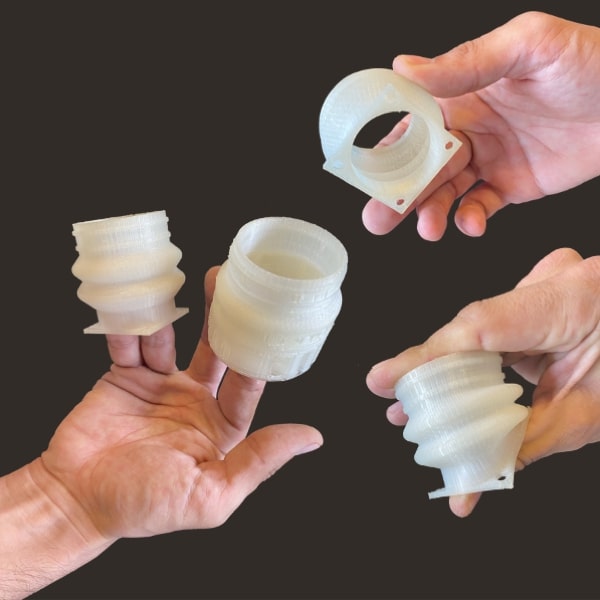 FGF Fused Granulate Febrication FGM Fused Granulate Modeling Pollen AM soufflet multi-matériaux impression 3D imprimante 3D granulés industriels extrusion TPU PVOH PVA matériau de support soluble dans l'eau