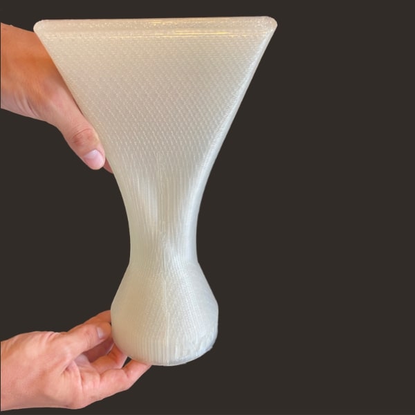 FGF Fused Granulate Fabrication FGM Fused Granulate Modeling Pollen AM big nozzle PLA bio degradable material 3D printing 3D printer industrial pellets granules extrusion