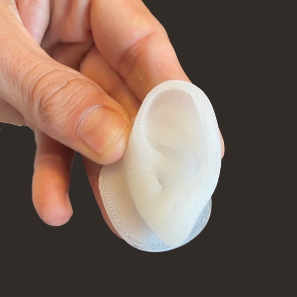 flexible ear TPE 45 shore A no shore hardness limit Pollen AM mim metal cim ceramic technical 3D printing 3D printer industrial pellets granules extrusion small series medium series stainless steel thermoplastic granules open to materials multi-material
