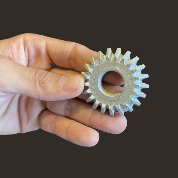 stainless steel gear Pollen AM mim metal cim ceramic technical 3D printing 3D printer industrial pellets granules extrusion small series medium series stainless steel thermoplastic granules open to materials multi-material