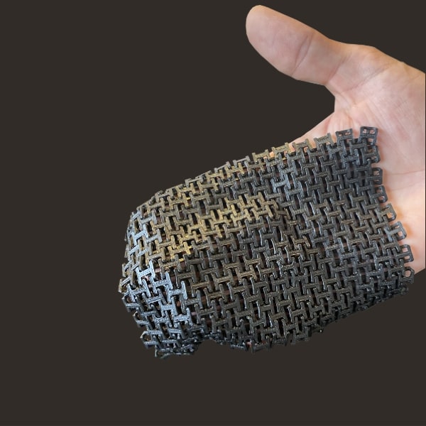 FGF Fused Granulate Febrication FGM Fused Granulate Modeling textile maillage Pollen AM mim métal cim céramique technique impression 3D imprimante 3D industrielle granulés extrusion petite série moyenne série acier inoxydable granulés thermoplastiques ouvert aux matériaux multi-matériaux