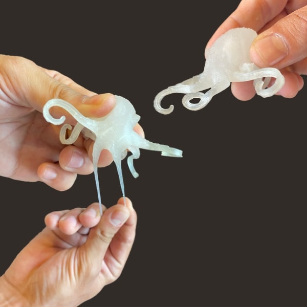 FGF Fused Granulate Fabrication FGM Fused Granulate Modeling Extremely Flexible Octopus no shore hardness limit gel shore 00Pollen AM mim metal cim ceramic technical 3D printing 3D printer industrial pellets granules extrusion small series medium series stainless steel thermoplastic granules open to materials multi-material
