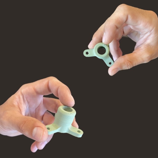 ceramic tripod Pollen AM mim metal cim ceramic technical 3D printing 3D printer industrial pellets granules extrusion small series medium series stainless steel thermoplastic granules open to materials multi-material