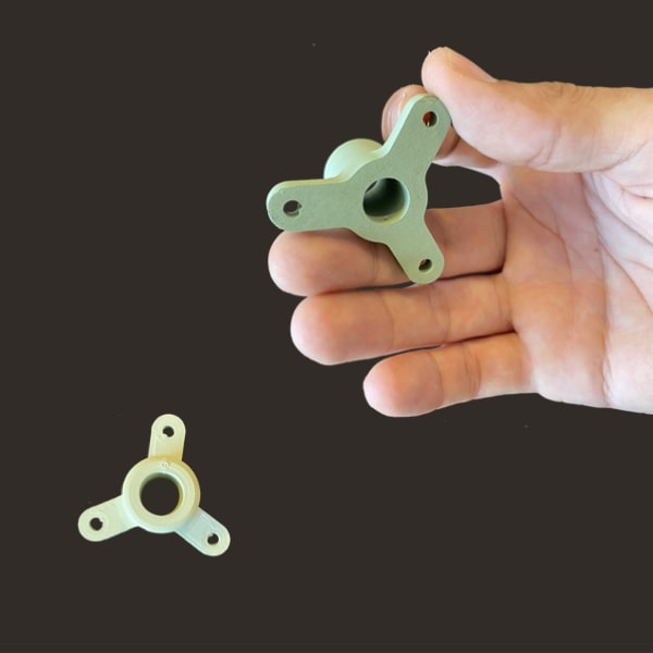 ceramic tripod Pollen AM mim metal cim ceramic technical 3D printing 3D printer industrial pellets granules extrusion small series medium series stainless steel thermoplastic granules open to materials multi-material