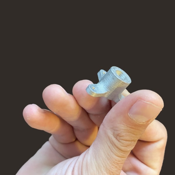 FGF Fused Granulate Fabrication FGM Fused Granulate Modeling stainless steel tripod sintered statePollen AM mim metal cim ceramic technical 3D printing 3D printer industrial pellets granules extrusion small series medium series stainless steel thermoplastic granules open to materials multi-material
