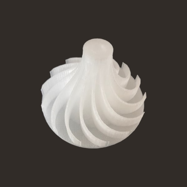 PP turbine polypropylene Pollen AM  mim metal cim ceramic technical 3D printing 3D printer industrial pellets granules extrusion small series medium series stainless steel thermoplastic granules open to materials multi-material