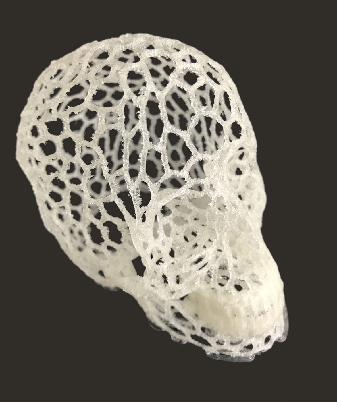 FGF Fused Granulate Modeling FGM Fused Granulate Modeling Part 3D printed in Voronoï structure