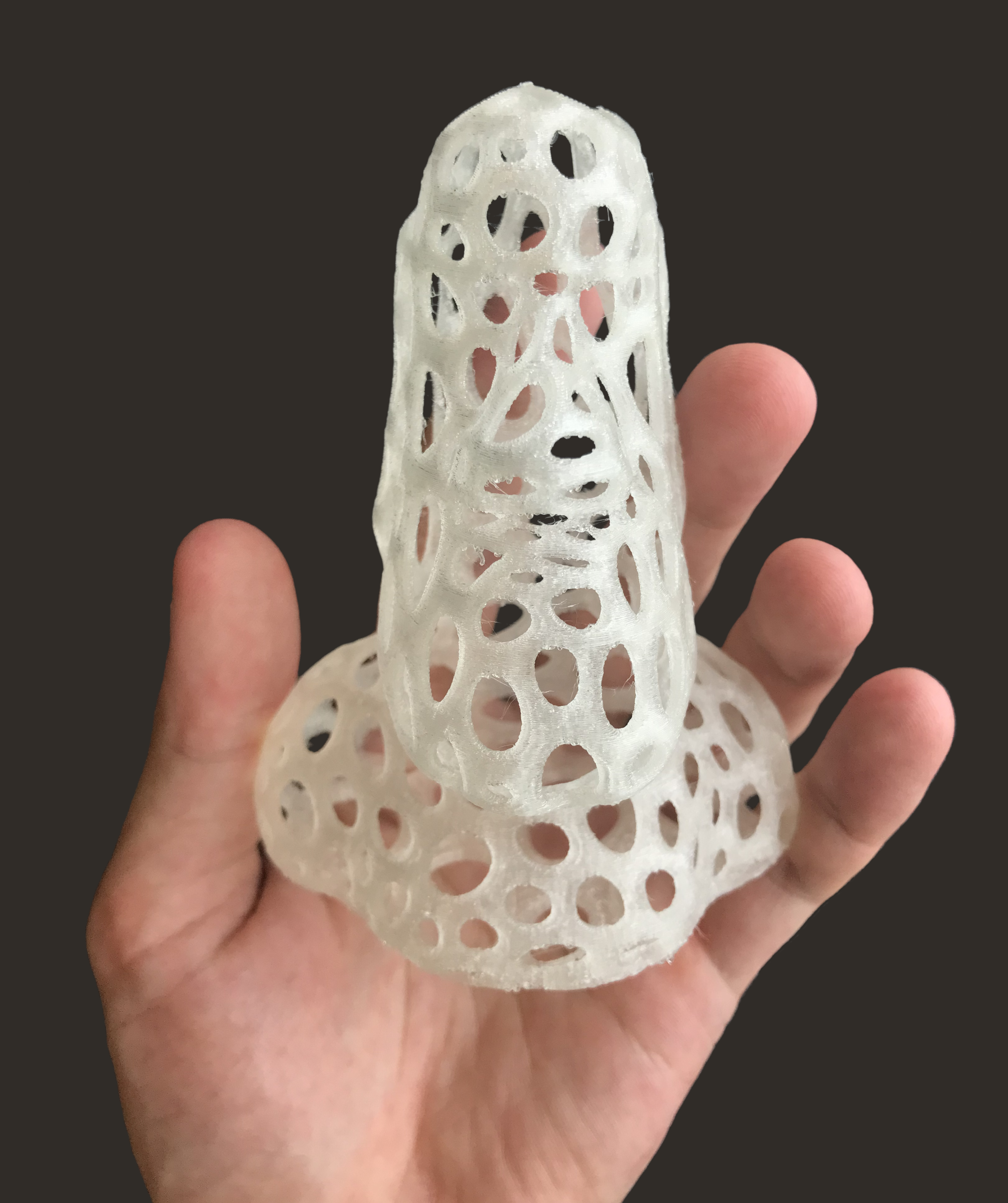 Part 3D printed in Voronoï structure