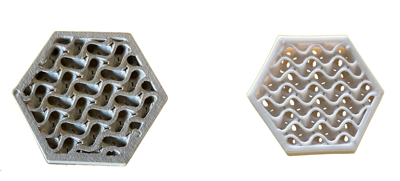 3D printed technical ceramic using industrial ceramic feedtock low cost price comparison filament vs pellet injection molding moulding material thermal sintering cycle